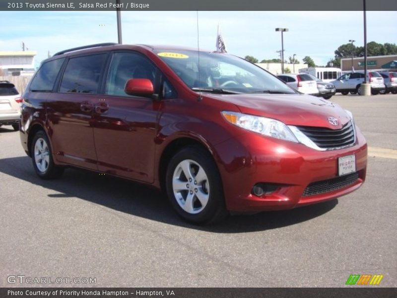 Salsa Red Pearl / Bisque 2013 Toyota Sienna LE