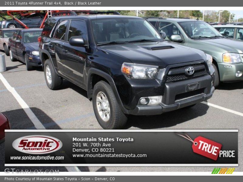 Black / Black Leather 2011 Toyota 4Runner Trail 4x4