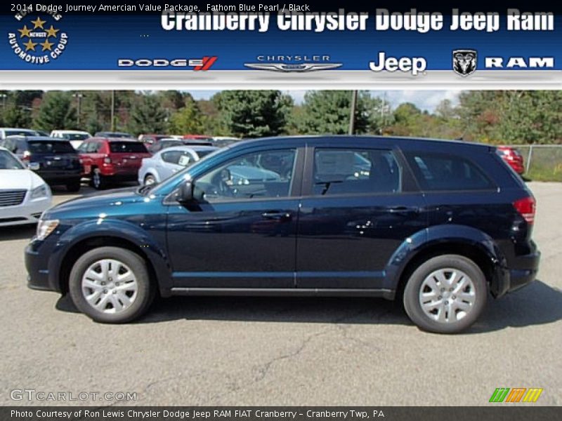 Fathom Blue Pearl / Black 2014 Dodge Journey Amercian Value Package