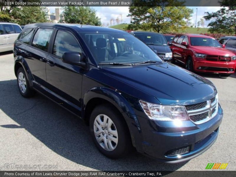 Fathom Blue Pearl / Black 2014 Dodge Journey Amercian Value Package
