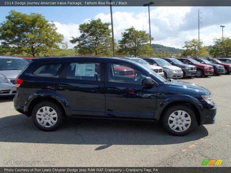 Fathom Blue Pearl / Black 2014 Dodge Journey Amercian Value Package