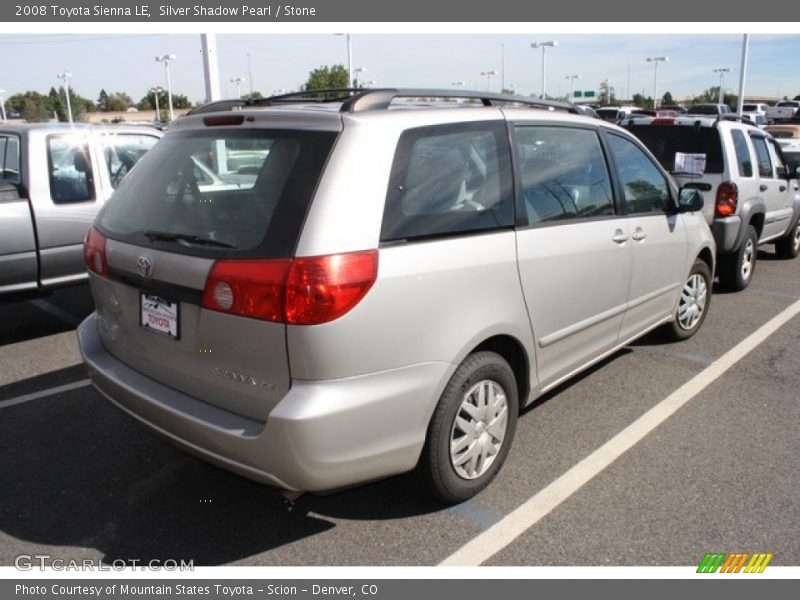 Silver Shadow Pearl / Stone 2008 Toyota Sienna LE