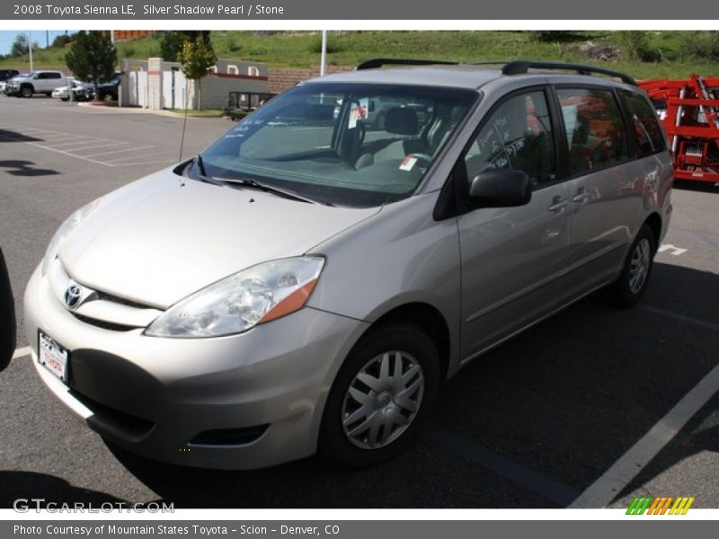 Silver Shadow Pearl / Stone 2008 Toyota Sienna LE