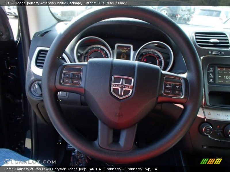 Fathom Blue Pearl / Black 2014 Dodge Journey Amercian Value Package