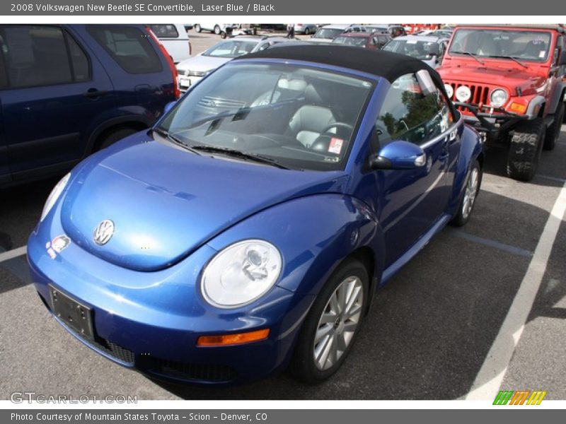 Laser Blue / Black 2008 Volkswagen New Beetle SE Convertible