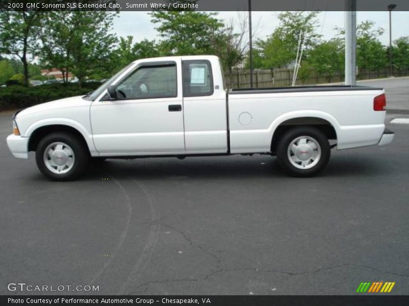 Summit White / Graphite 2003 GMC Sonoma SLS Extended Cab