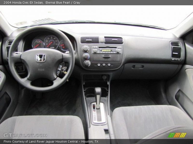 Eternal Blue Pearl / Gray 2004 Honda Civic EX Sedan