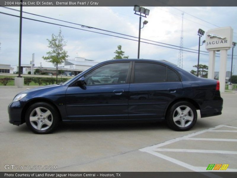 Eternal Blue Pearl / Gray 2004 Honda Civic EX Sedan