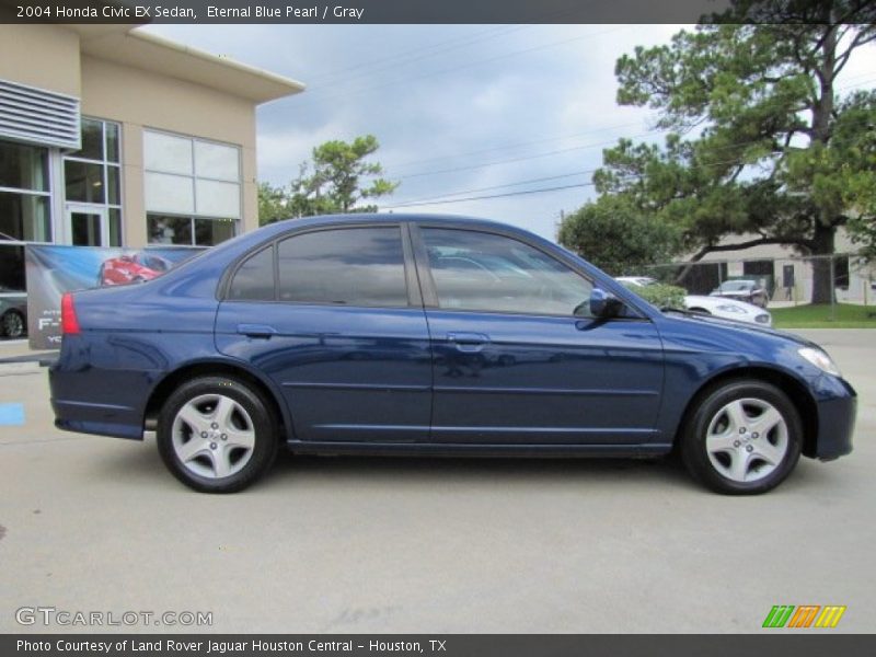 Eternal Blue Pearl / Gray 2004 Honda Civic EX Sedan