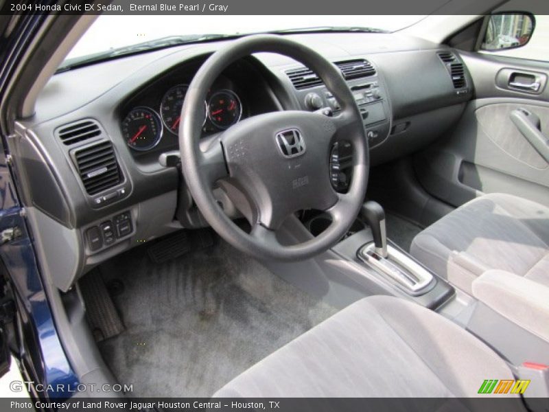 Eternal Blue Pearl / Gray 2004 Honda Civic EX Sedan