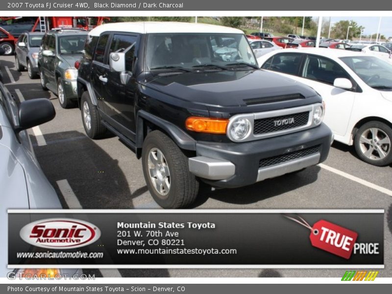Black Diamond / Dark Charcoal 2007 Toyota FJ Cruiser 4WD