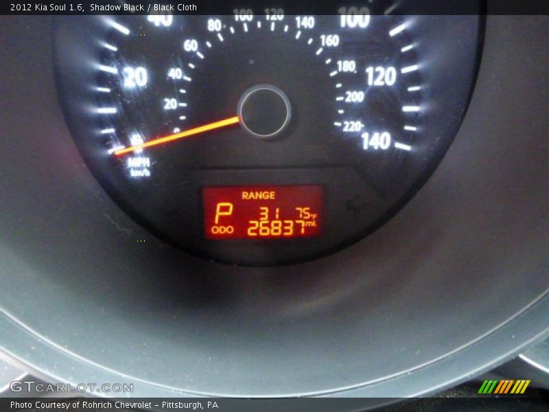 Shadow Black / Black Cloth 2012 Kia Soul 1.6