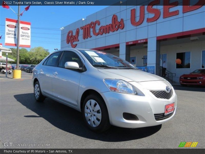 Classic Silver Metallic / Dark Gray 2012 Toyota Yaris Sedan