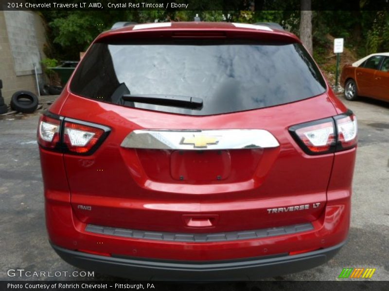 Crystal Red Tintcoat / Ebony 2014 Chevrolet Traverse LT AWD