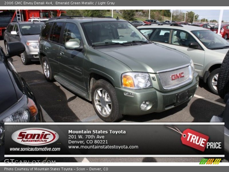 Emerald Green Metallic / Light Gray 2006 GMC Envoy Denali 4x4