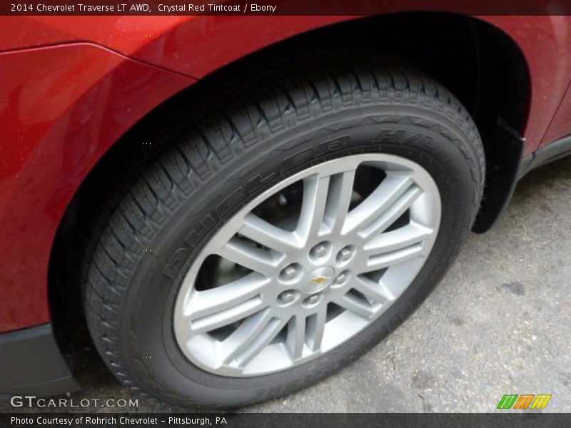 Crystal Red Tintcoat / Ebony 2014 Chevrolet Traverse LT AWD