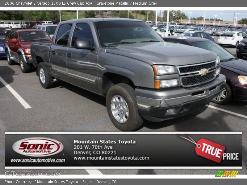 Graystone Metallic / Medium Gray 2006 Chevrolet Silverado 1500 LS Crew Cab 4x4