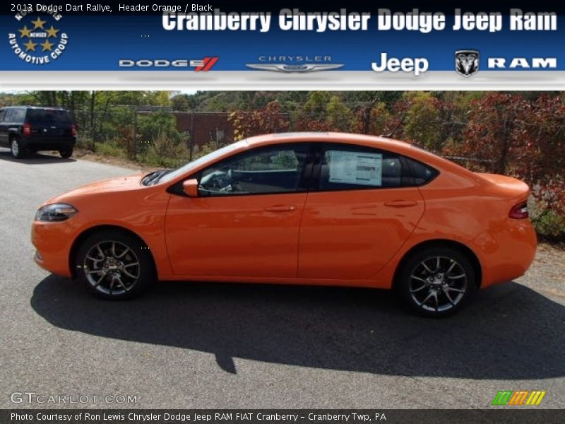 Header Orange / Black 2013 Dodge Dart Rallye