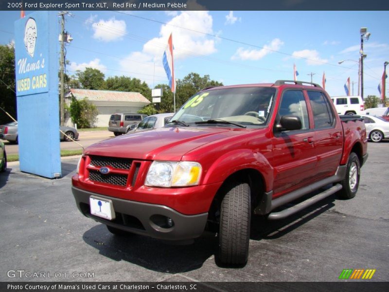 Red Fire / Medium Pebble 2005 Ford Explorer Sport Trac XLT