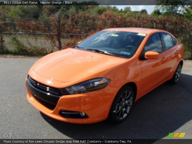 Header Orange / Black 2013 Dodge Dart Rallye