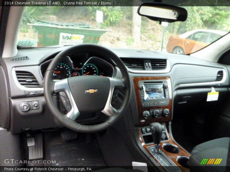 Crystal Red Tintcoat / Ebony 2014 Chevrolet Traverse LT AWD