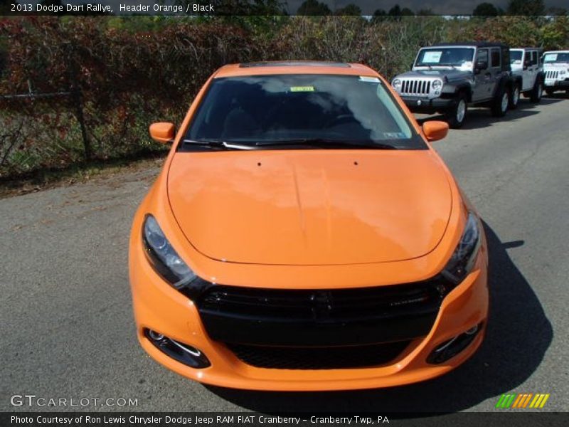 Header Orange / Black 2013 Dodge Dart Rallye