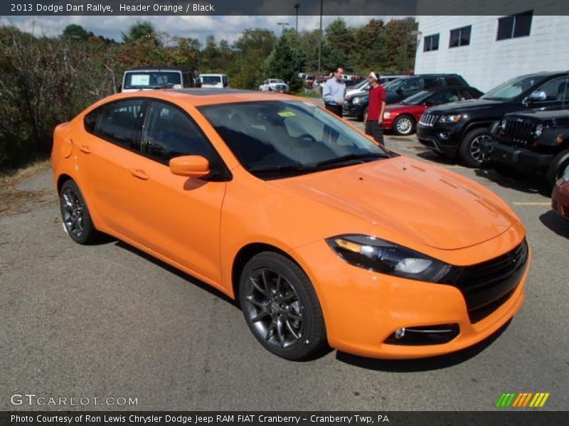 Header Orange / Black 2013 Dodge Dart Rallye