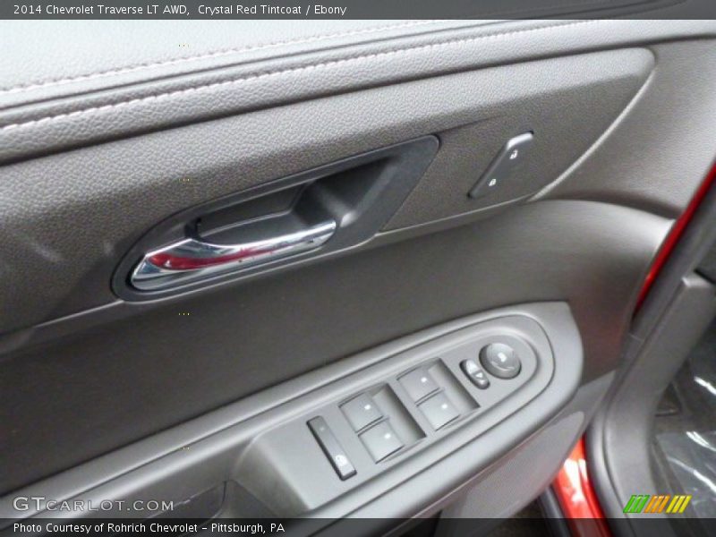 Crystal Red Tintcoat / Ebony 2014 Chevrolet Traverse LT AWD