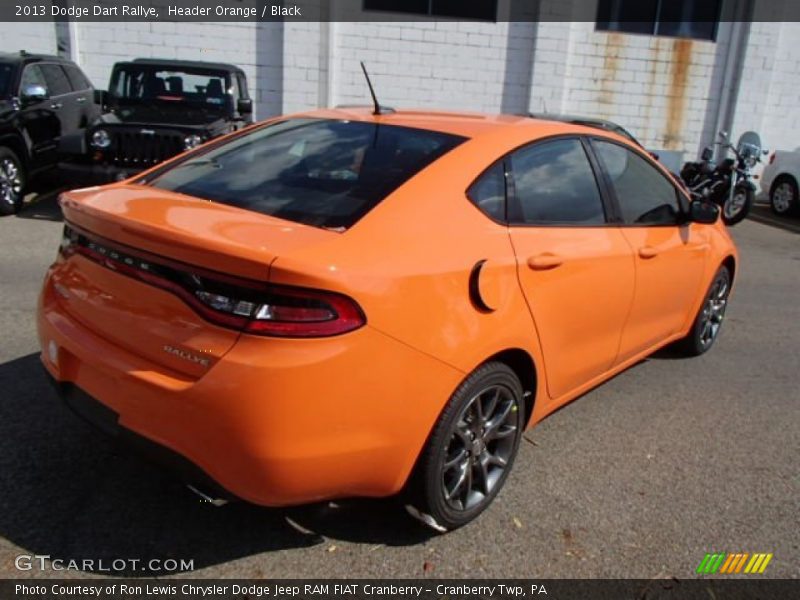 Header Orange / Black 2013 Dodge Dart Rallye