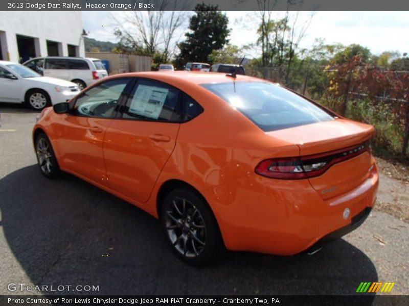 Header Orange / Black 2013 Dodge Dart Rallye