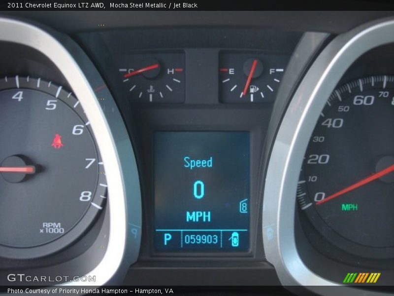 Mocha Steel Metallic / Jet Black 2011 Chevrolet Equinox LTZ AWD