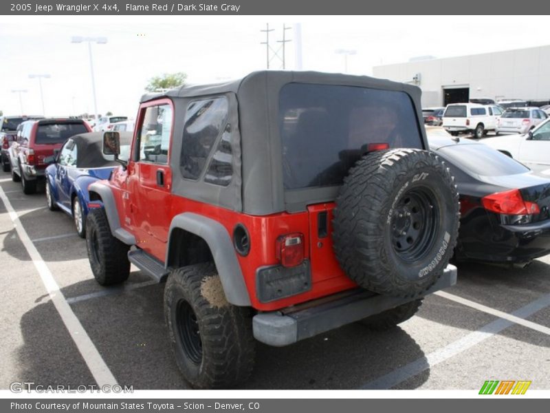 Flame Red / Dark Slate Gray 2005 Jeep Wrangler X 4x4