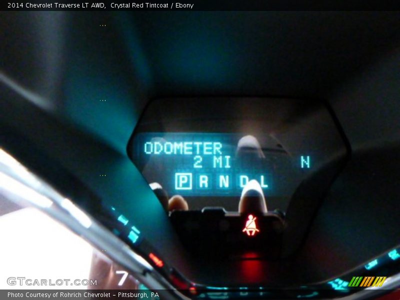 Crystal Red Tintcoat / Ebony 2014 Chevrolet Traverse LT AWD