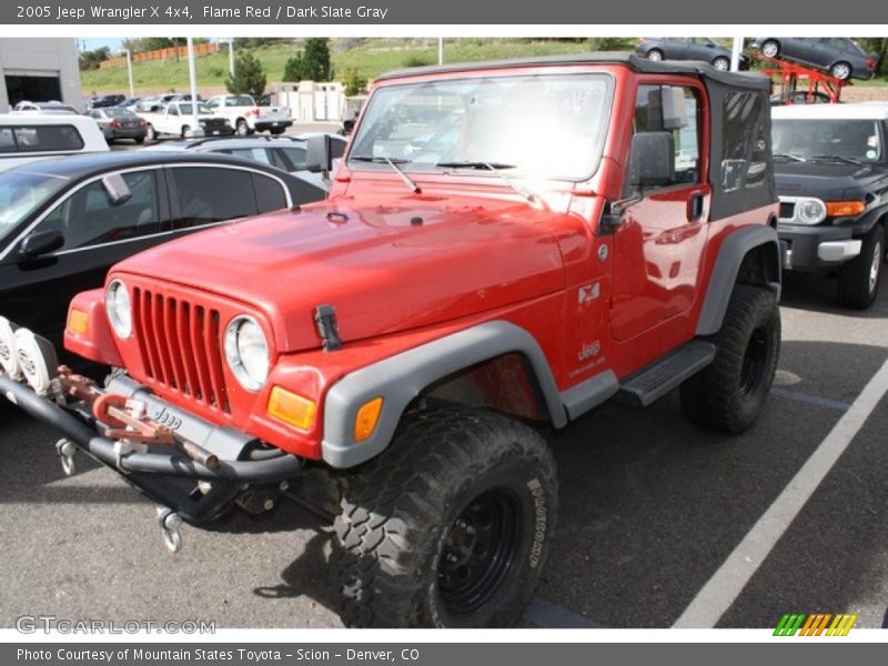 Flame Red / Dark Slate Gray 2005 Jeep Wrangler X 4x4