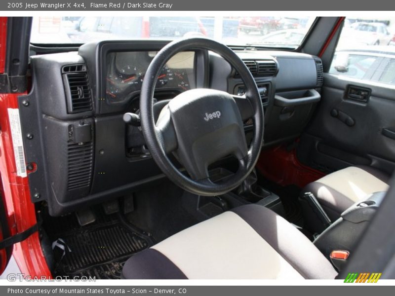 Flame Red / Dark Slate Gray 2005 Jeep Wrangler X 4x4