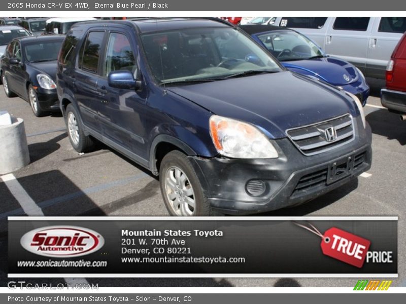 Eternal Blue Pearl / Black 2005 Honda CR-V EX 4WD
