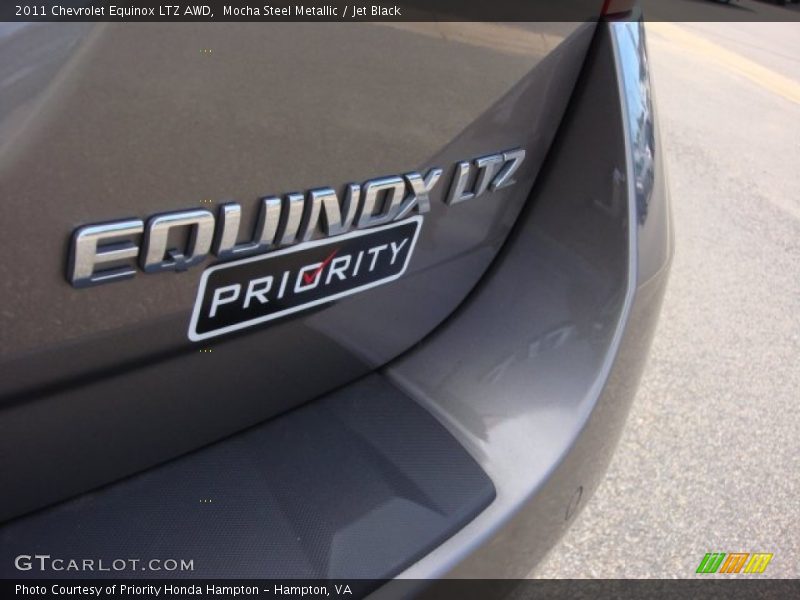 Mocha Steel Metallic / Jet Black 2011 Chevrolet Equinox LTZ AWD