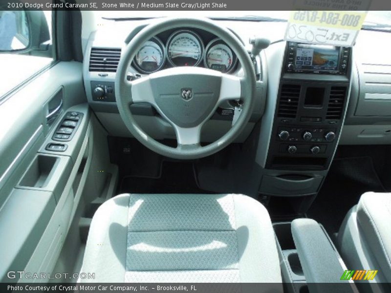 Stone White / Medium Slate Gray/Light Shale 2010 Dodge Grand Caravan SE