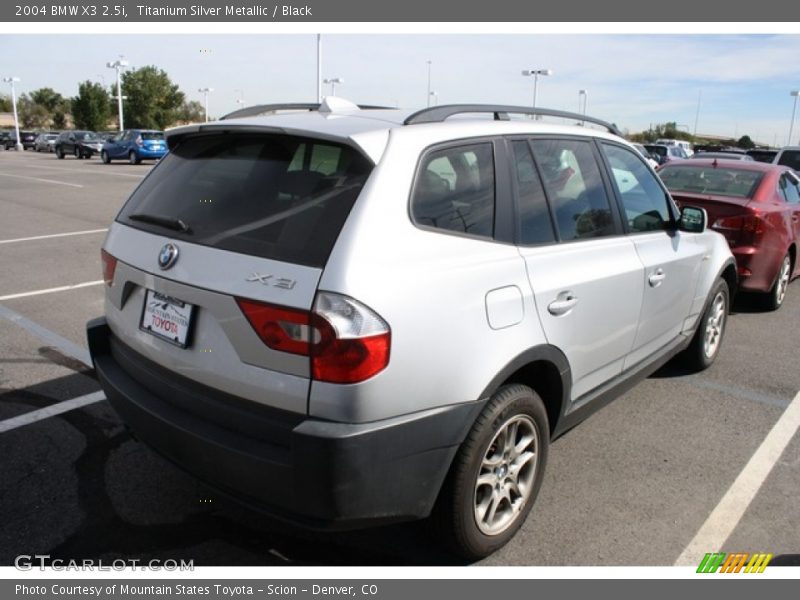 Titanium Silver Metallic / Black 2004 BMW X3 2.5i
