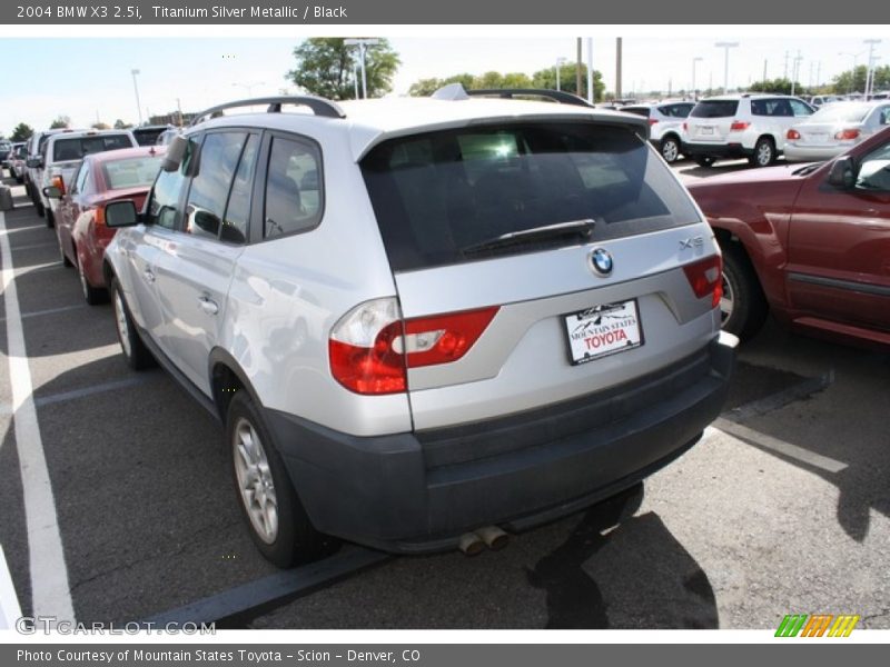 Titanium Silver Metallic / Black 2004 BMW X3 2.5i