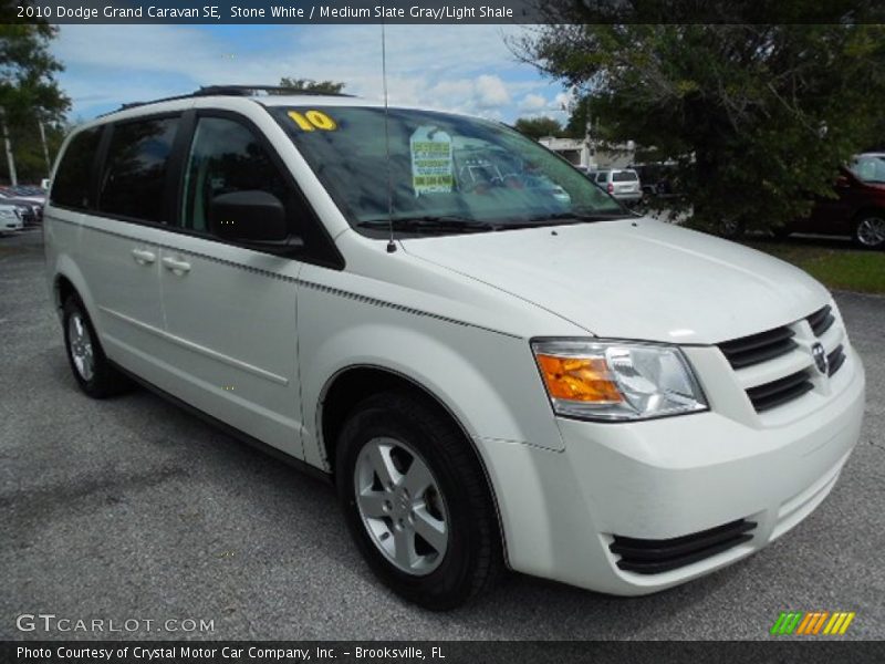 Stone White / Medium Slate Gray/Light Shale 2010 Dodge Grand Caravan SE