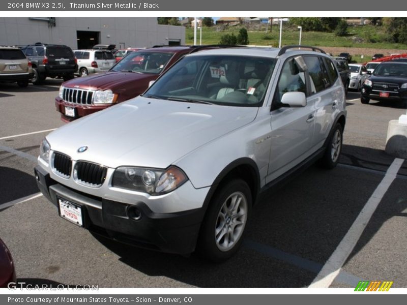 Titanium Silver Metallic / Black 2004 BMW X3 2.5i