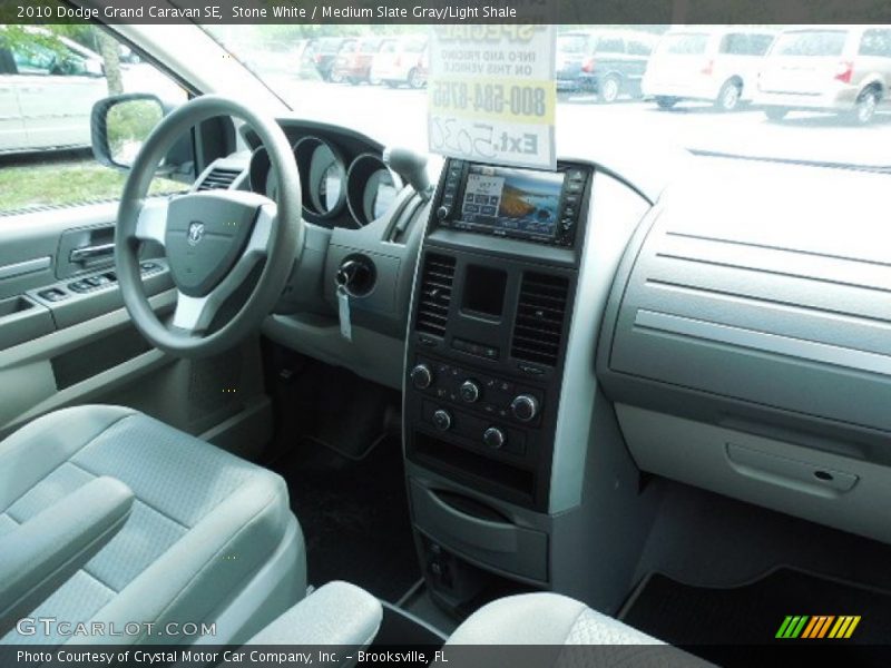 Stone White / Medium Slate Gray/Light Shale 2010 Dodge Grand Caravan SE