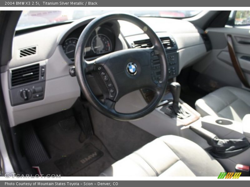 Titanium Silver Metallic / Black 2004 BMW X3 2.5i