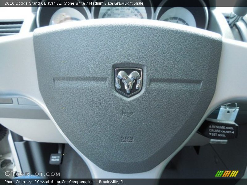 Stone White / Medium Slate Gray/Light Shale 2010 Dodge Grand Caravan SE