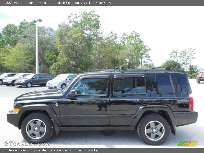 Black Clearcoat / Medium Slate Gray 2007 Jeep Commander Sport 4x4