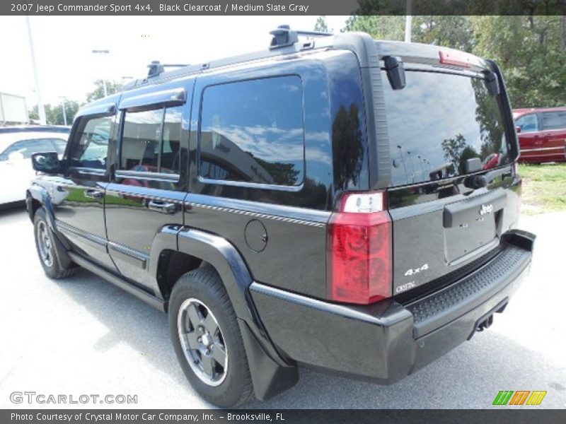 Black Clearcoat / Medium Slate Gray 2007 Jeep Commander Sport 4x4