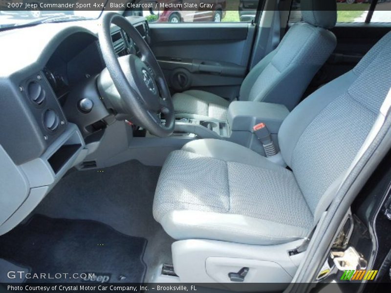 Black Clearcoat / Medium Slate Gray 2007 Jeep Commander Sport 4x4
