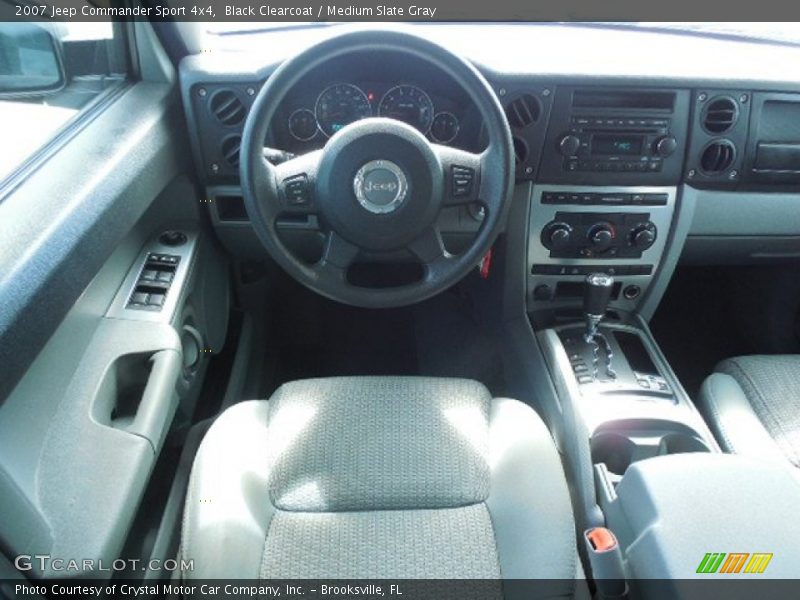 Black Clearcoat / Medium Slate Gray 2007 Jeep Commander Sport 4x4