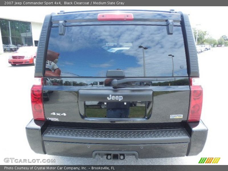 Black Clearcoat / Medium Slate Gray 2007 Jeep Commander Sport 4x4